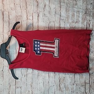 Harley davidson racing tank top small women's